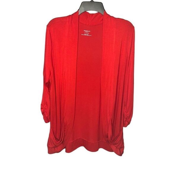 Motherhood Maternity XL Red Smooth Knit Maternity Cardigan with Pockets - Picture 1 of 7